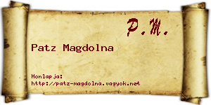 Patz Magdolna névjegykártya